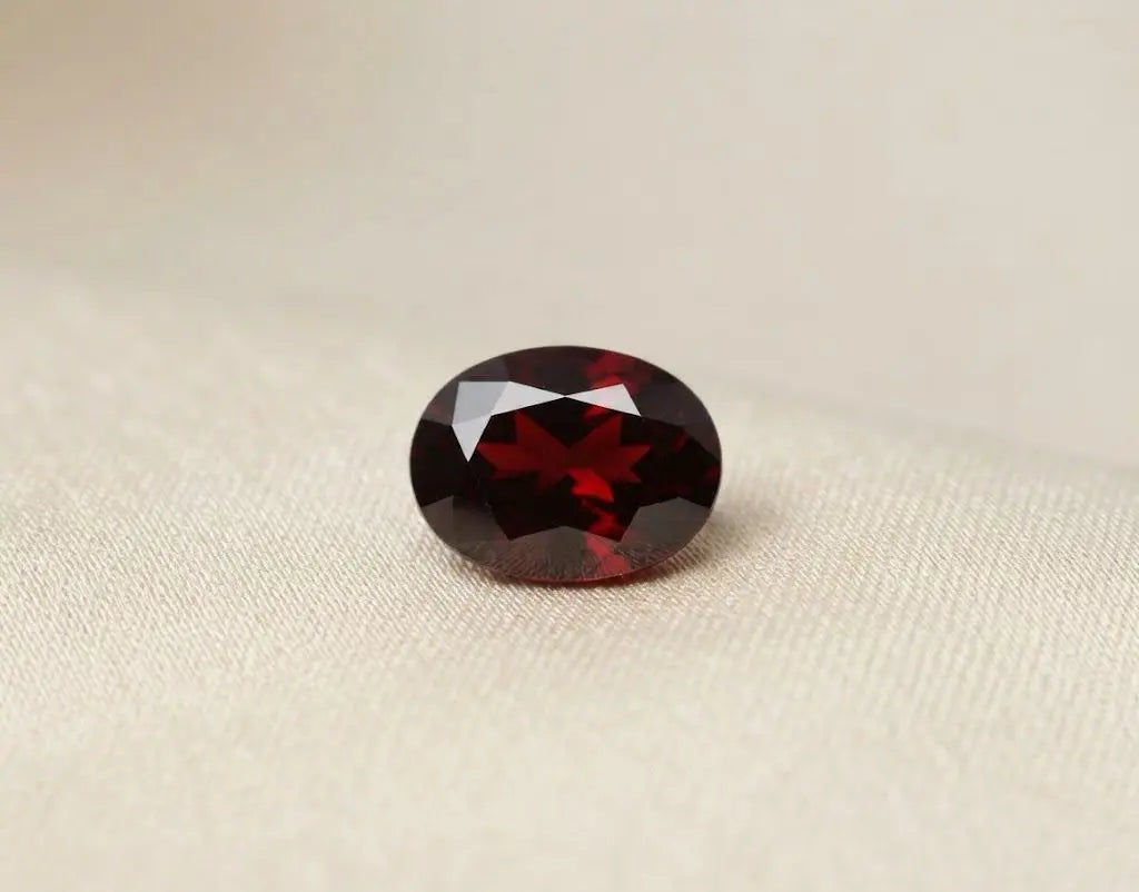 Natural Quality 1 Garnet Gemstones From Brazil, Dimension 6 x 4 mm, Weight 0.64 Ct, Shape Oval Cut, GEM-ABC-341